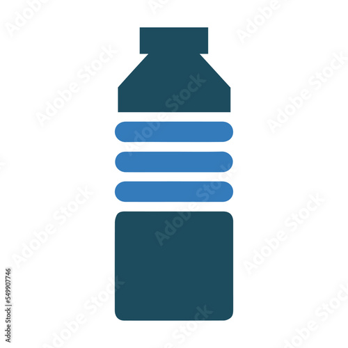 Disposable bottle, distilled water, mineral water icon