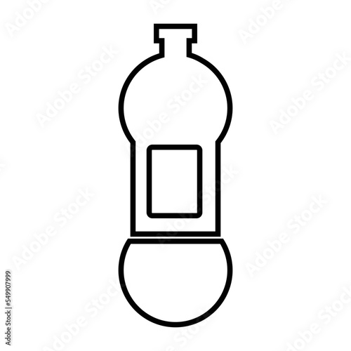Disposable bottle, distilled water, icon