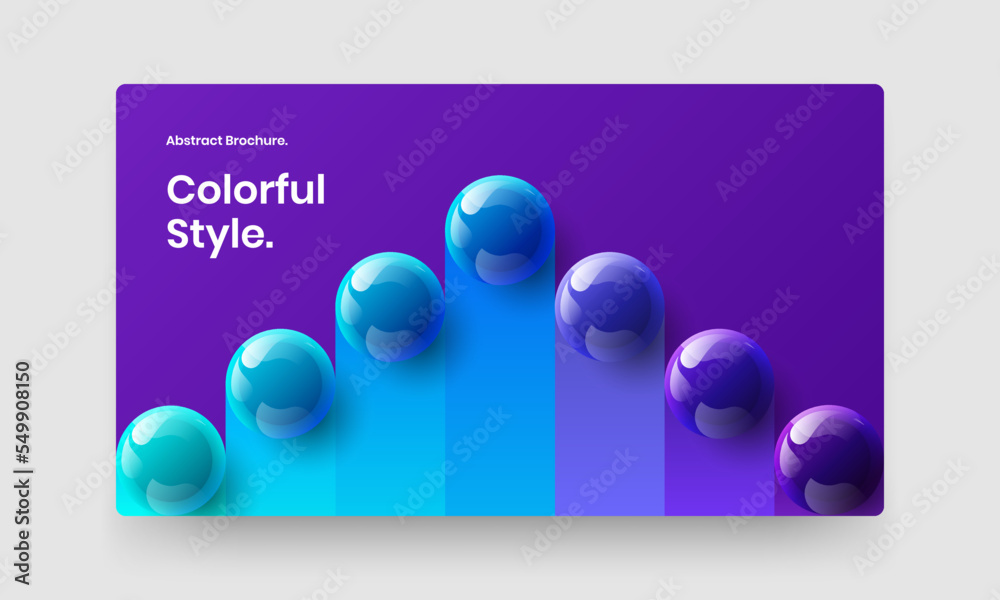 Isolated leaflet vector design illustration. Simple realistic balls magazine cover template. Isolated leaflet vector design illustration. Simple realistic balls magazine cover template.