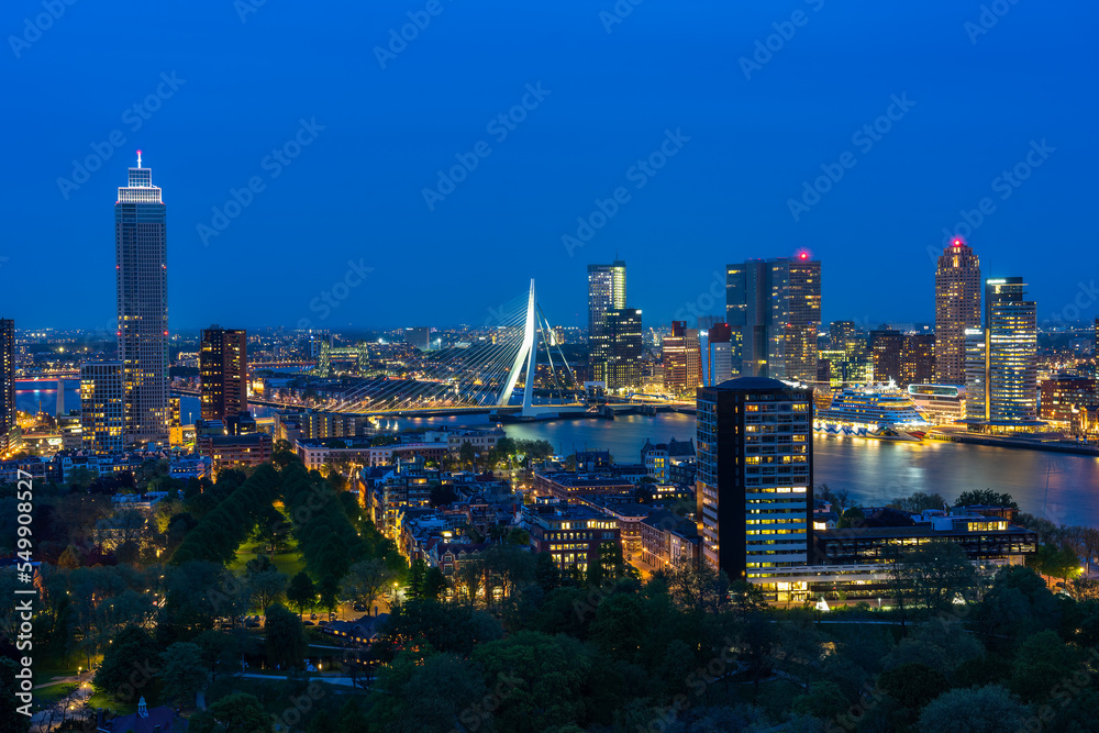Rotterdam at the blue hour