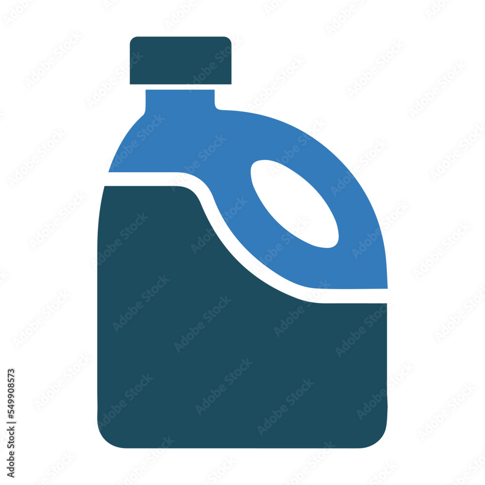 Disposable bottle, liquid container, plastic canister, icon Disposable bottle, liquid container, plastic canister, icon
