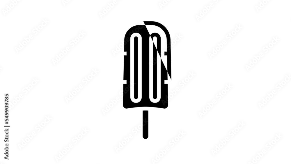 frozen ice cream line icon animation frozen ice cream line icon animation