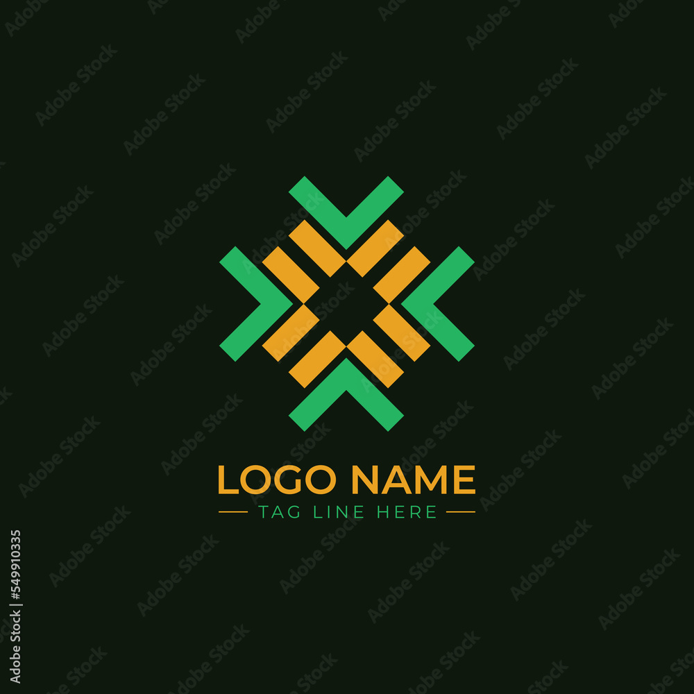 Obraz premium Best Modern Minimal Technology Style Business Logo Design Template Set Of Banners.