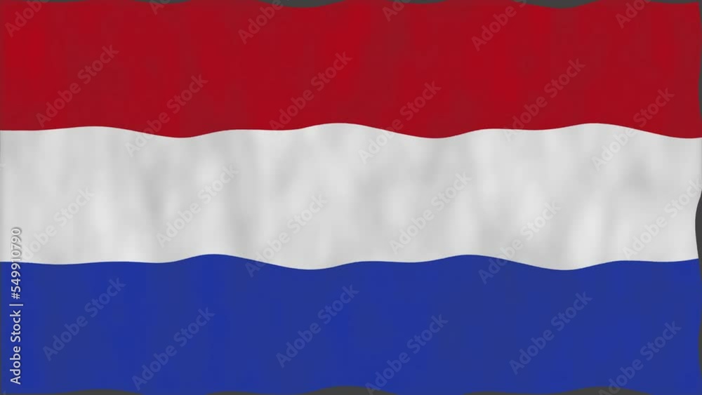 Netherlands Nation Flag. Seamless looping waving animation. Netherlands Nation Flag. Seamless looping waving animation.