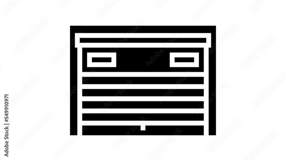 garage gate line icon animation garage gate line icon animation