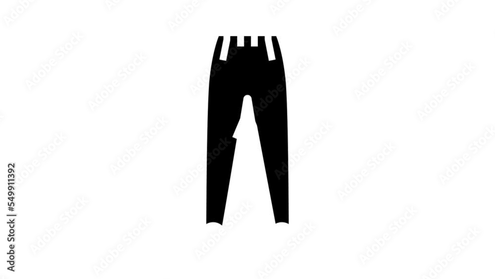 stirrup pants apparel glyph icon animation stirrup pants apparel glyph icon animation