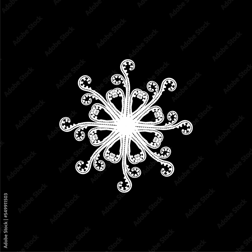 Circle Shaped made from Fern Plant Silhouette Composition. Modern Contemporary Mandala for Logo, Ornate, Decoration or Graphic Design. Vector Illustration Circle Shaped made from Fern Plant Silhouette Composition. Modern Contemporary Mandala for Logo, Ornate, Decoration or Graphic Design. Vector Illustration