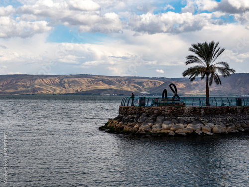 Obraz na płótnie View of Lake Kinneret, Tiberias, Israel
