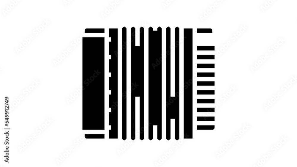 accordion classic musician instrument line icon animation accordion classic musician instrument line icon animation