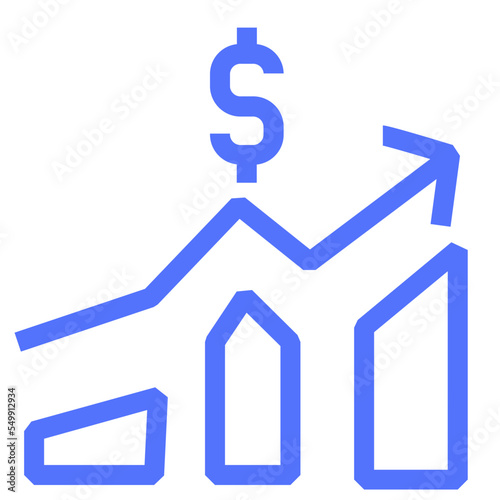 internet marketing income graph chart up dollar