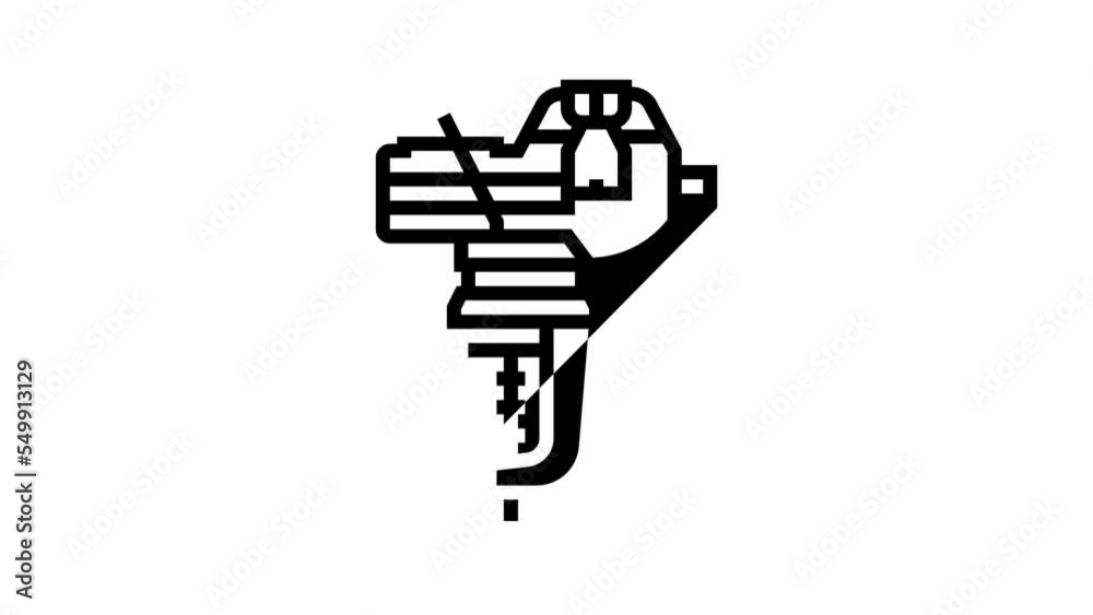 combination hand vice line icon animation combination hand vice line icon animation