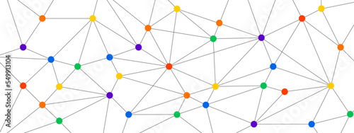 Network polygon structure connect dots and lines background template. Technology global database graphic vector.