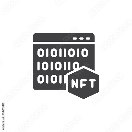 NFT code vector icon