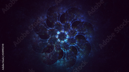 3D rendering abstract round light background