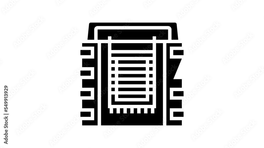 heater portable line icon animation heater portable line icon animation