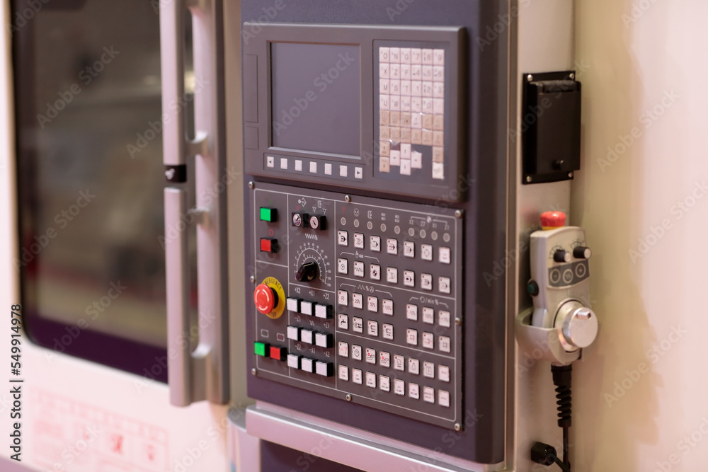 control panel of modern industrial CNC machine control panel of modern industrial CNC machine
