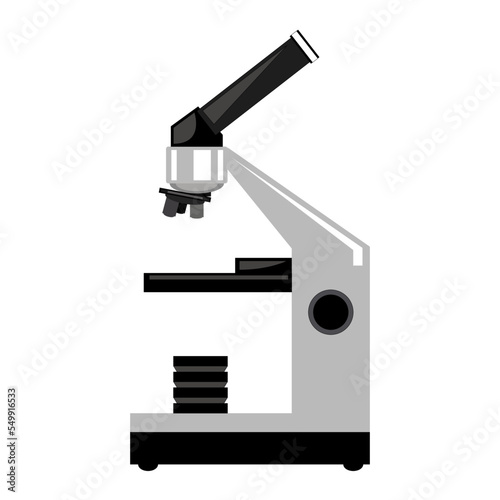 microscope vector illustration in flat style silhouette on white background