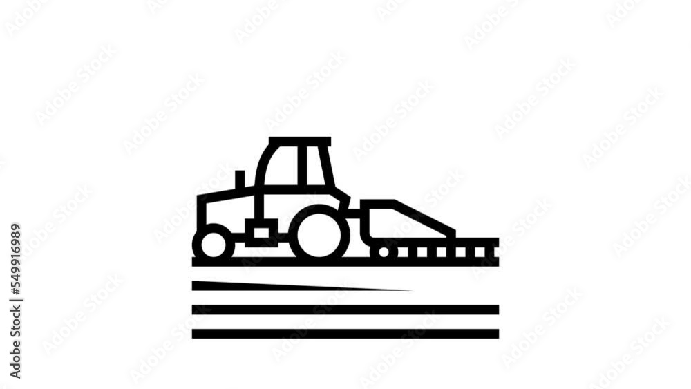 tillage smart farm agriculture line icon animation tillage smart farm agriculture line icon animation