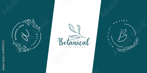 Botanical logos, botany logo
