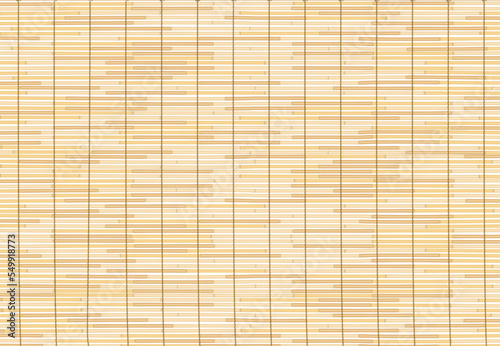 Close Up Of Bamboo Mat handmade On White background illustration vector