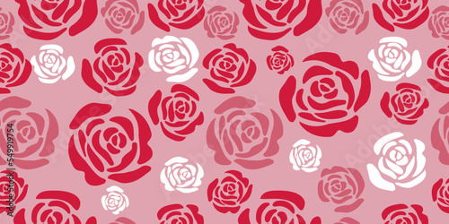 rose flower seamless pattern background
