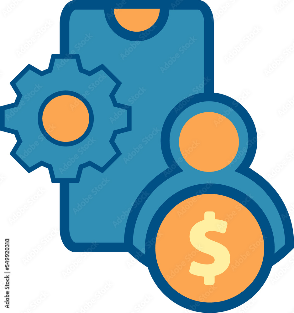 phone, user, and setting. mobile payment design concept phone, user, and setting. mobile payment design concept