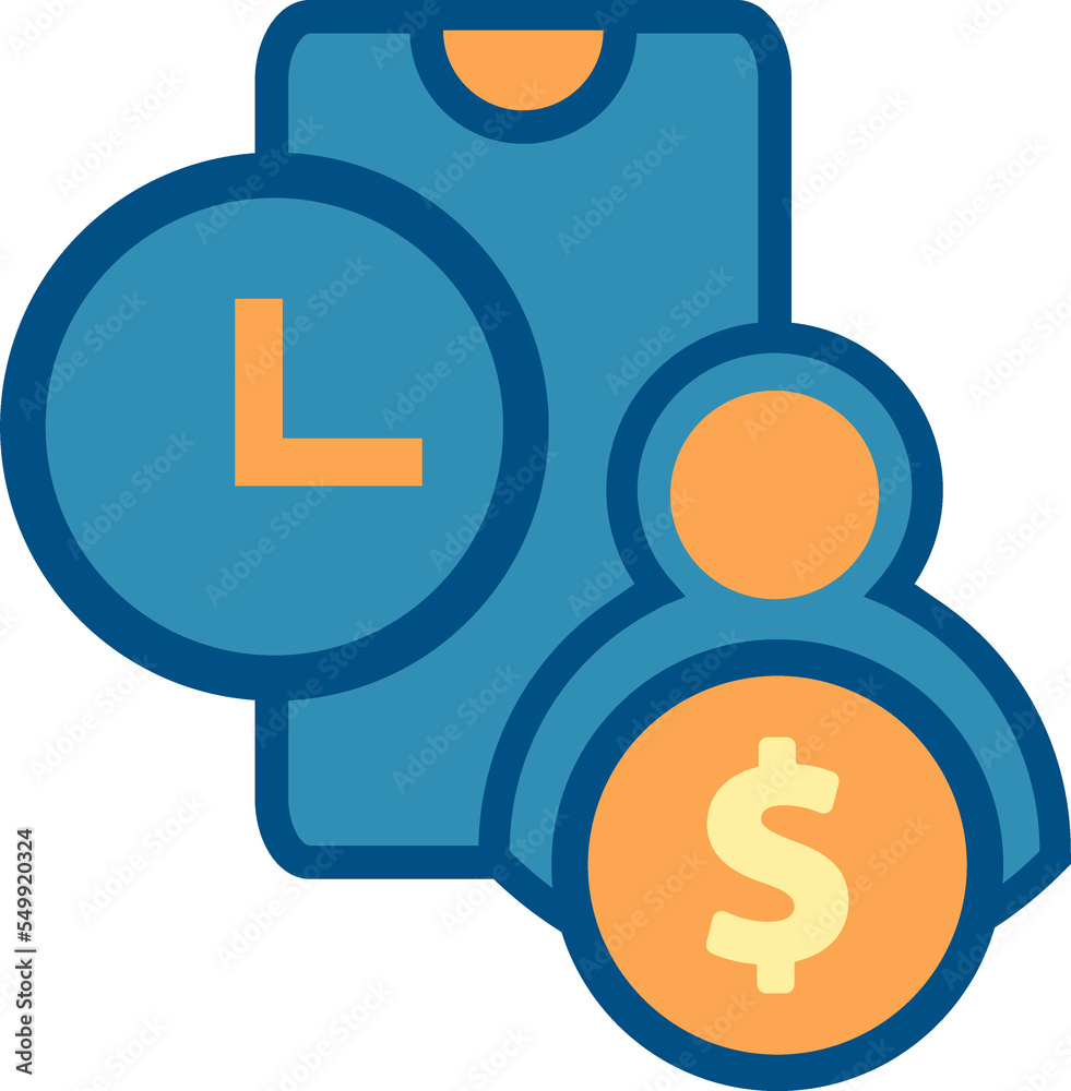 phone, user, and time. mobile payment design concept phone, user, and time. mobile payment design concept