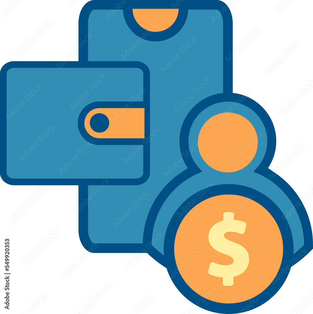 phone, user, and wallet. mobile payment design concept phone, user, and wallet. mobile payment design concept