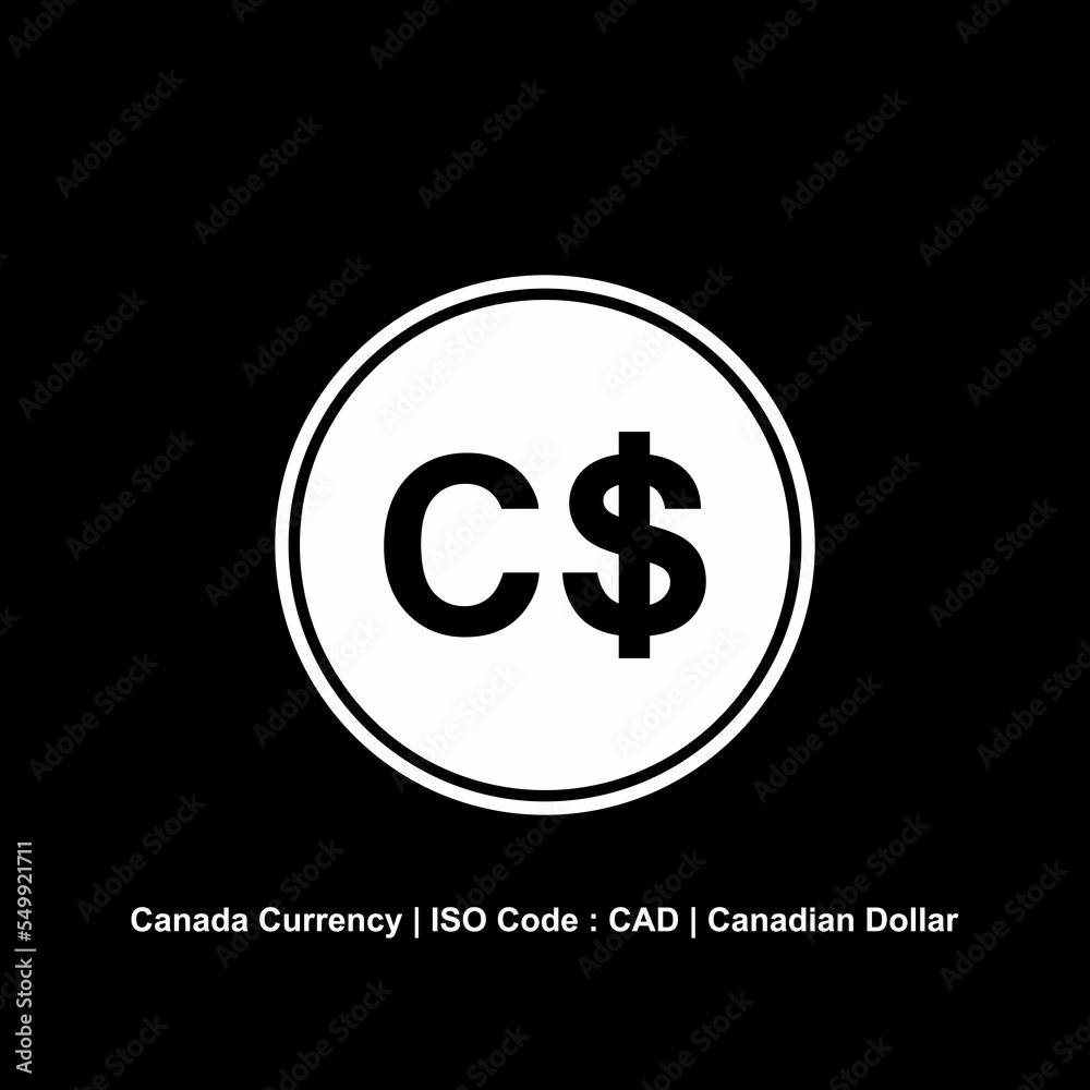 Canada Currency, CAD Sign, Canadian Dollar Icon Symbol. Vector Illustration Canada Currency, CAD Sign, Canadian Dollar Icon Symbol. Vector Illustration