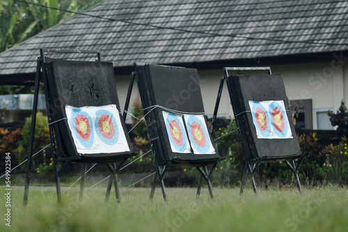 target for archery practice in open field