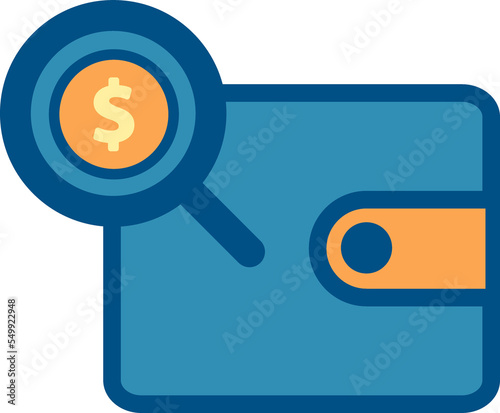 wallet and search icon
