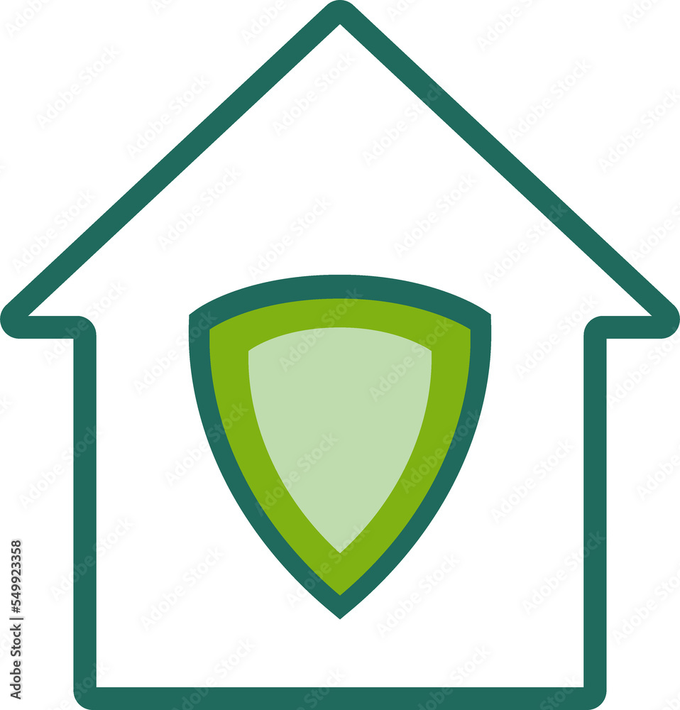Obraz premium shield house icon