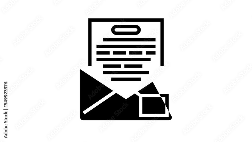 letter envelope line icon animation letter envelope line icon animation