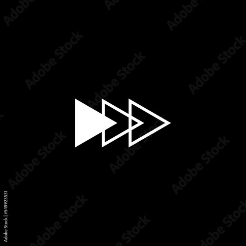 Free Download White vector arrows, design element isolated on black background - GFXLoad