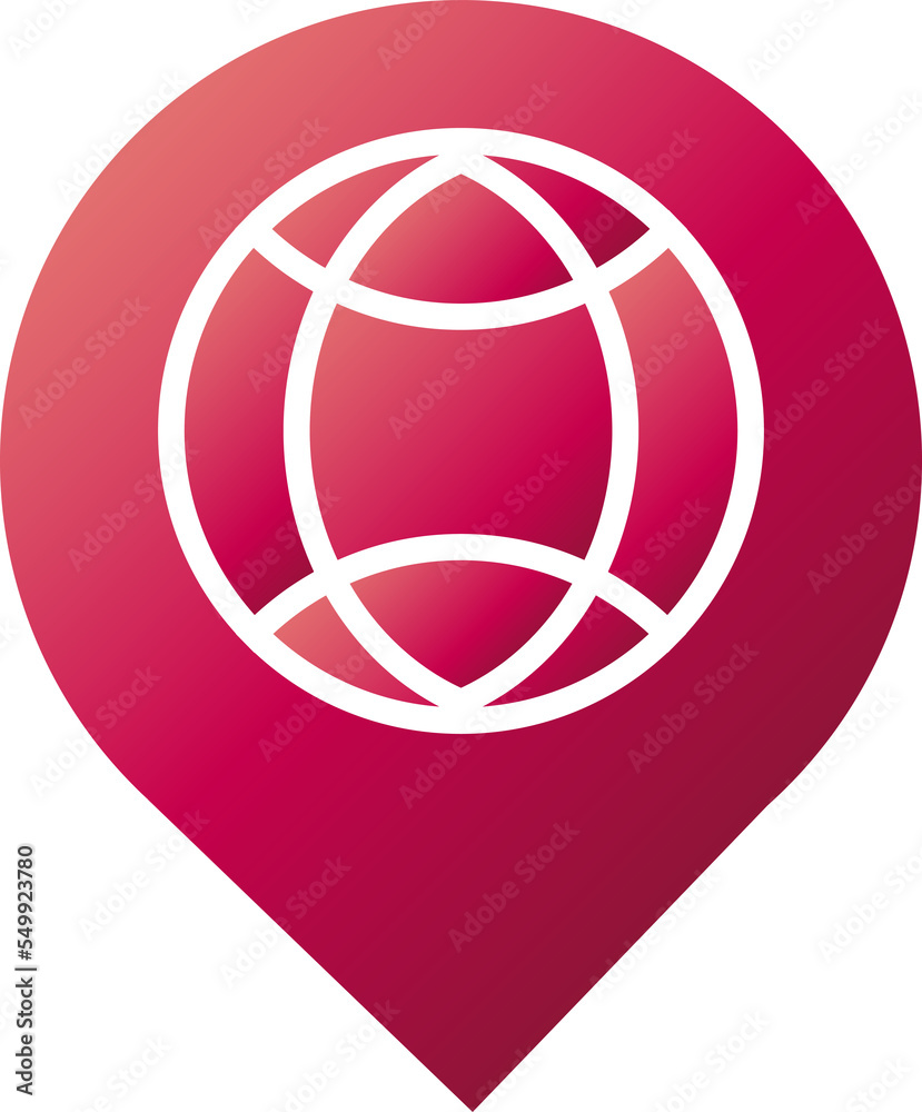globe location gradient icon globe location gradient icon