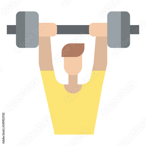 barbell workout excercise fitness icon