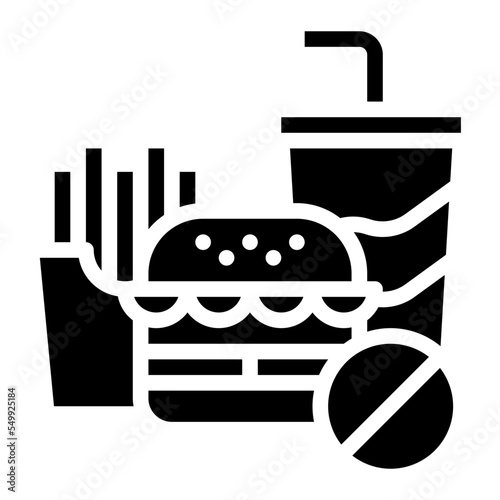 no fast food diet food unhealthy icon