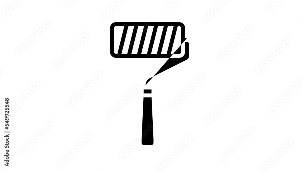 roller tool repair line icon animation roller tool repair line icon animation
