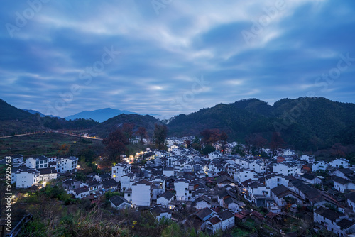 Ancient Villages and Natural Scenery in the Mountainous Areas of Anhui Province, China © q