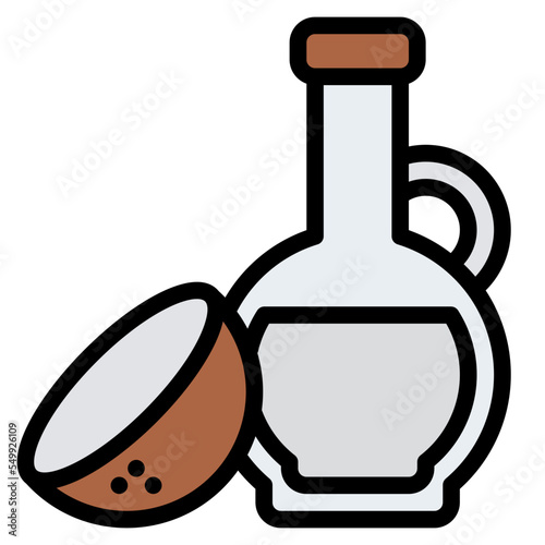 coconut oil aroma massage spa icon
