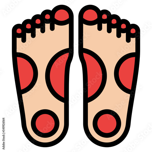 foot reflexology chart massage icon