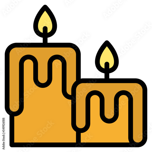 hot candle spa relax warm icon