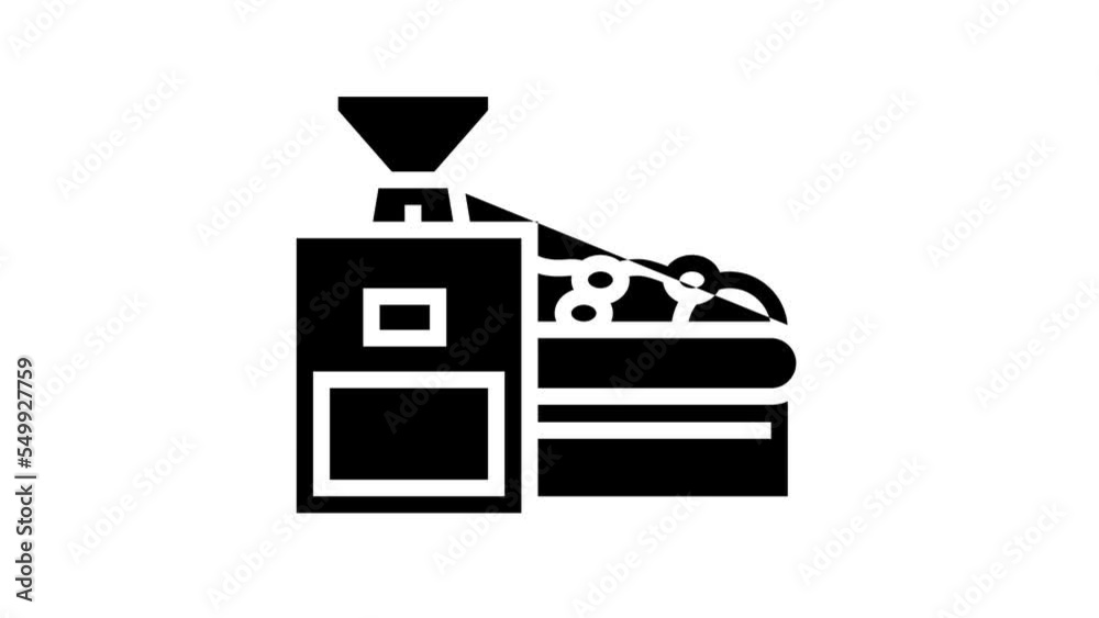 washing machine olive line icon animation
