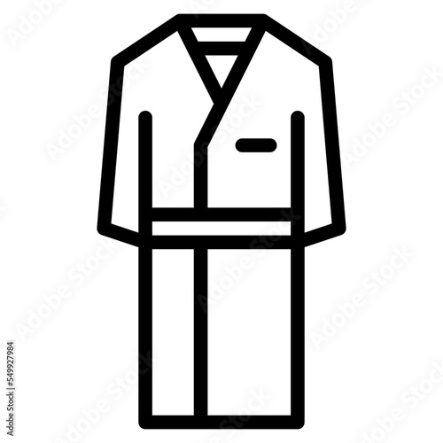 bathrobe spa massage cloth icon