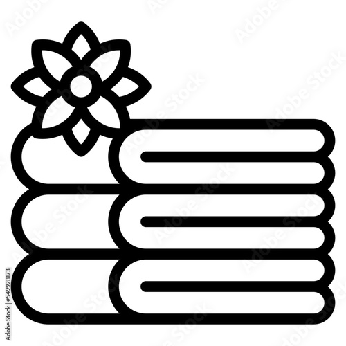 towels spa massage relax icon