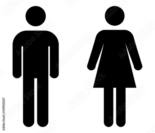 Male and female sign png. Bathroom, restroom, toilet, WC male female symbol.