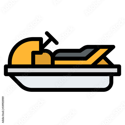 jet ski sport activity competition icon