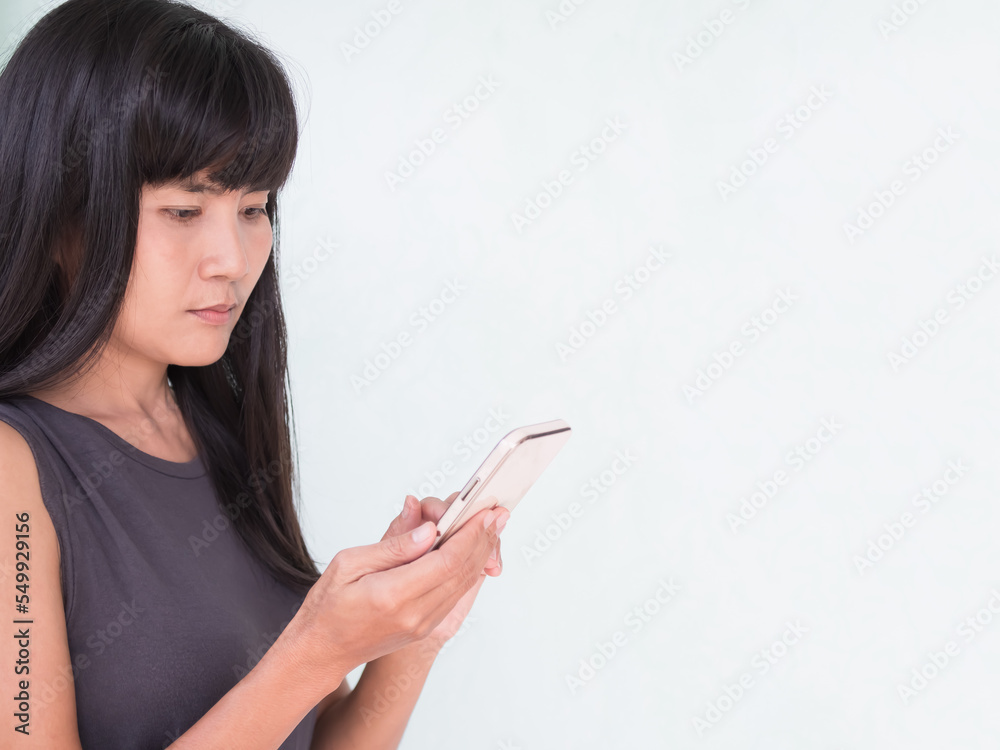 Blogger Woman using Mobile,She Touchscreen send Message,People holding Smartphone for Call, Communication Network Digital Internet Hi Speed Online,Technology for Business and Lifestyle Concept. Blogger Woman using Mobile,She Touchscreen send Message,People holding Smartphone for Call, Communication Network Digital Internet Hi Speed Online,Technology for Business and Lifestyle Concept.
