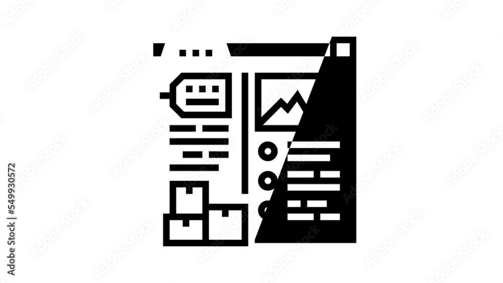 stock levels report line icon animation stock levels report line icon animation