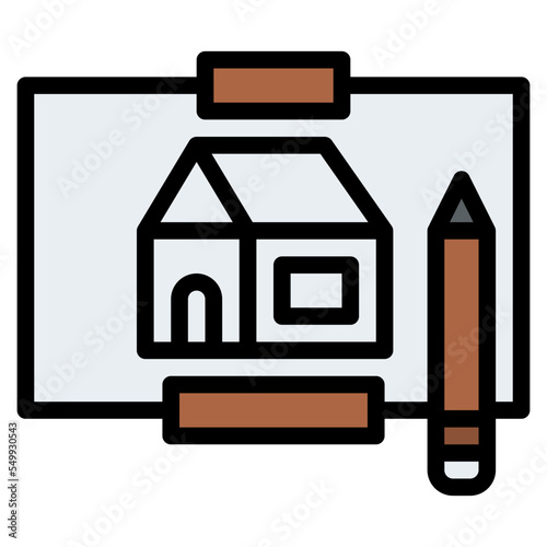 drawing home activity art icon
